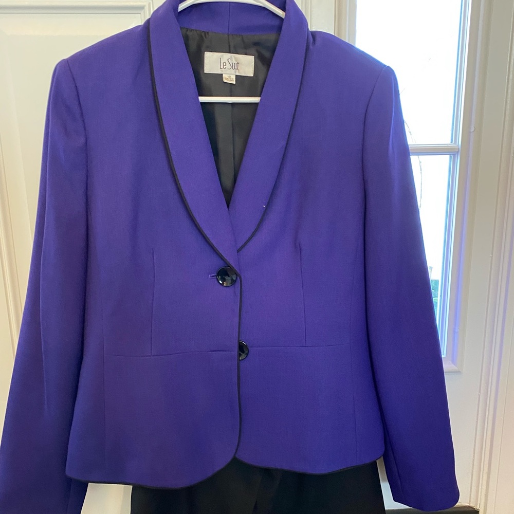 Le Suit Purple and Black Suit